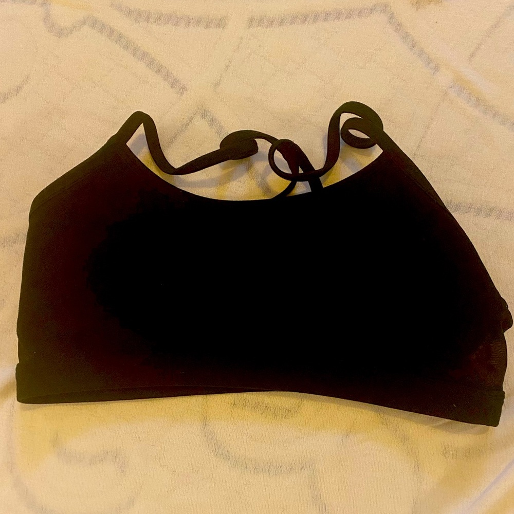 Black Fabletics sports bra